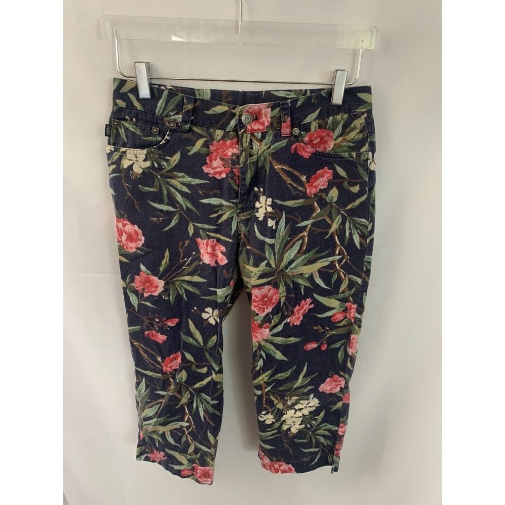Lauren jeans women’s floral sz 6p ankle chino pants - Picture 1 of 5